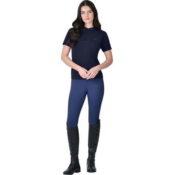 2026 WeatherBeeta Womens 37.5 Short Sleeve Performance Polo 1029991007 - Navy